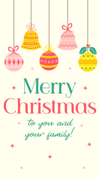 Christmas Family Greetings Instagram Reel Design