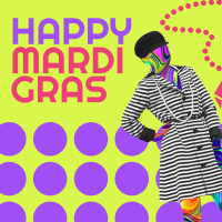 Mardi Gras Fashion Instagram Post Design