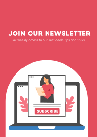 Join Our Newsletter Flyer Image Preview