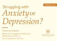 Mental Health Struggle Postcard Image Preview