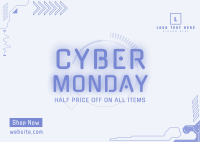 Virtual Monday Shopping  Postcard Design