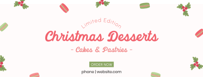 Cute Homemade Christmas Pastries Facebook cover Image Preview