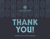 Kwanzaa Day Message Thank You Card Design
