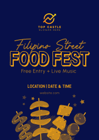 Lets Eat Street Foods Poster Design