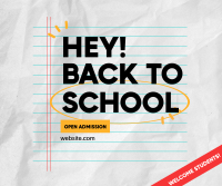 Back To School Notebook Facebook post Image Preview