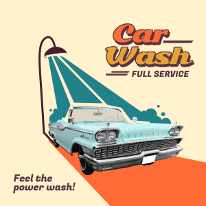 Retro Car Wash Instagram post Image Preview