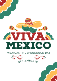 Viva Mexico Sombrero Poster Image Preview