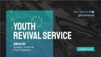 Youth Revival Service Facebook Event Cover Design