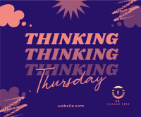 Quirky Thinking Thursday Facebook Post Design