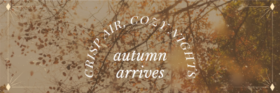 Autumn Arrives Quote Twitter header (cover) Image Preview