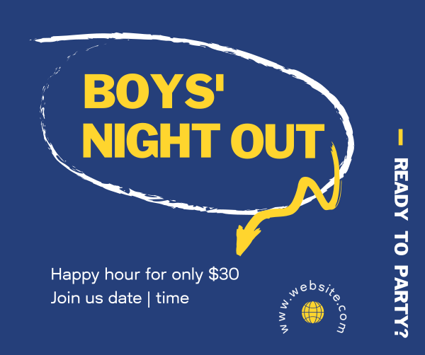 Boy's Night Out Facebook Post Design Image Preview