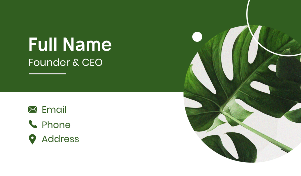 All About Plants Business Card Design Image Preview