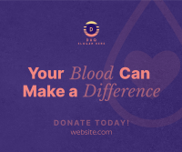 Minimalist Blood Donation Drive Facebook Post Design