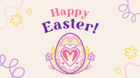 Floral Egg with Easter Bunny YouTube Video Design