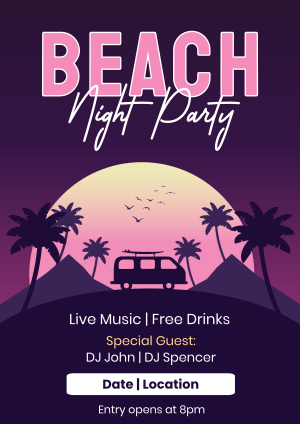 Beach Night Party Flyer Image Preview