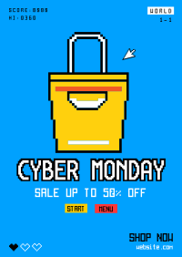 8 Bit Shopping Poster Image Preview