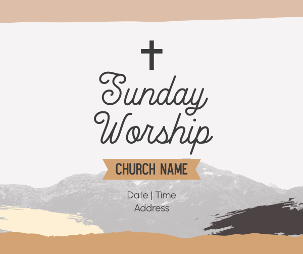 Church Sunday Worship Facebook Post Design Image Preview