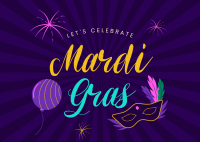 Mardi Gras Postcard Image Preview