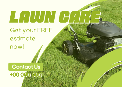 Lawn Maintenance Services Postcard Image Preview