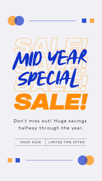 Minimalist Mid Year Sale YouTube short Image Preview
