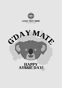 Happy Aussie Koala Flyer Design