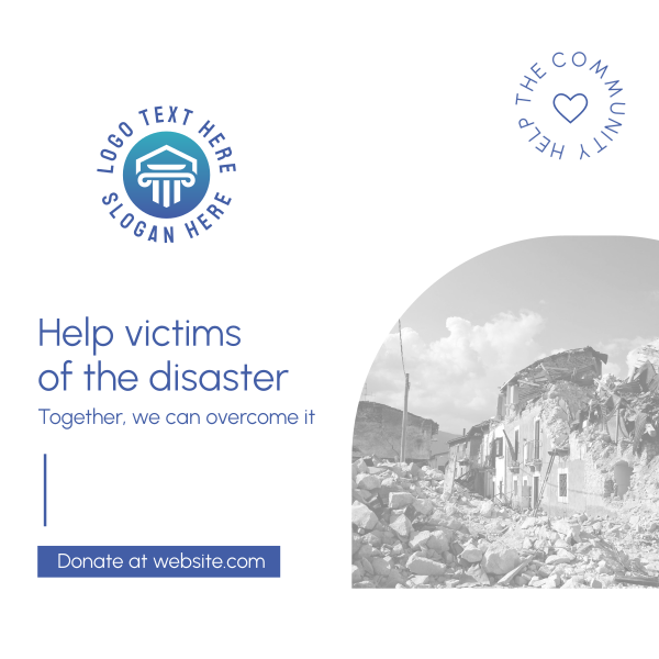 Help Disaster Victims Instagram Post Design Image Preview