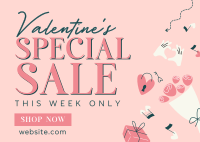 Valentines Sale Deals Postcard Image Preview