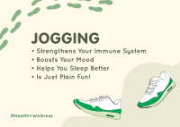 Jogging Facts Postcard Design