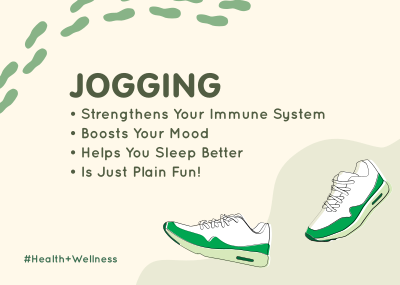 Jogging Facts Postcard Image Preview