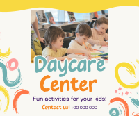 Fun Daycare Center Facebook Post Design