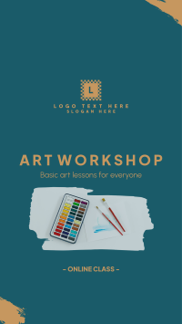 Art Class Workshop Instagram story Image Preview