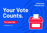 Drop Your Votes Postcard Design