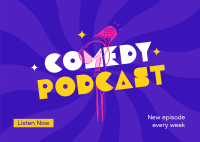 Comedy Podcast Postcard Image Preview