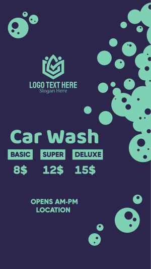 Car Wash Promotion Instagram story