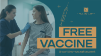 Free Vaccine Week Facebook Event Cover Design