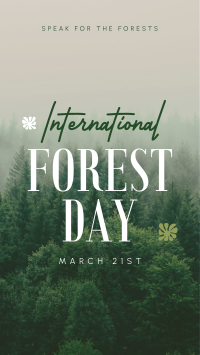 Minimalist Forest Day Instagram Reel Design