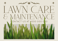 Elegant Lawn Care Postcard Design