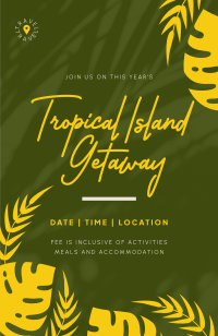 Tropical Island Getaway Invitation Design