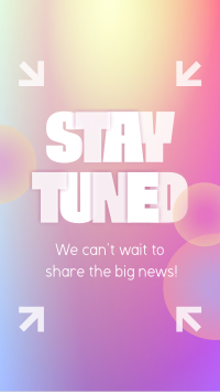 Stay Tuned for Big News TikTok Video Design