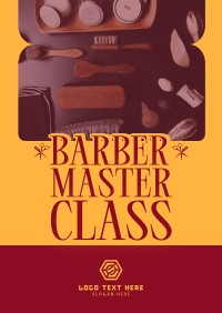 Retro Barber Masterclass Poster Design