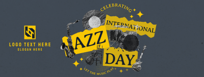 Retro Jazz Day Facebook cover Image Preview