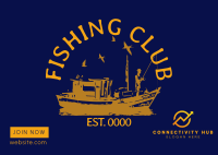 Fishing Club Postcard Design