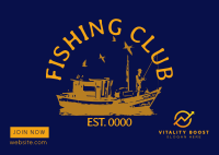 Fishing Club Postcard Image Preview