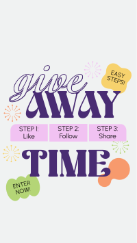 Simple Giveaway Steps Facebook Story Design