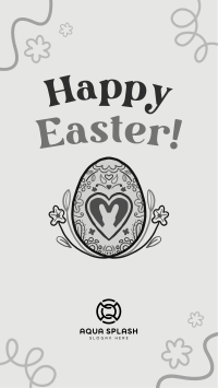 Floral Egg with Easter Bunny TikTok Video Image Preview