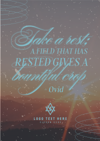 Rest Daily Reminder Quote Poster Image Preview