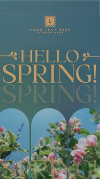 Retro Welcome Spring Instagram Story Design