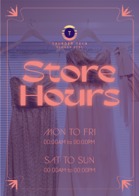 Sophisticated Shop Hours Poster Image Preview