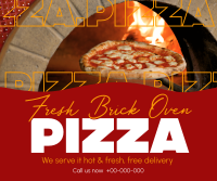 Hot and Fresh Pizza Facebook post Image Preview