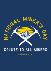 Salute to Miners Poster Design